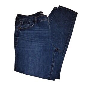 Old Navy Jeans Womens 14Petite Blue Denim Nicky2 Stretch Retro 32x25 Inseam-25
